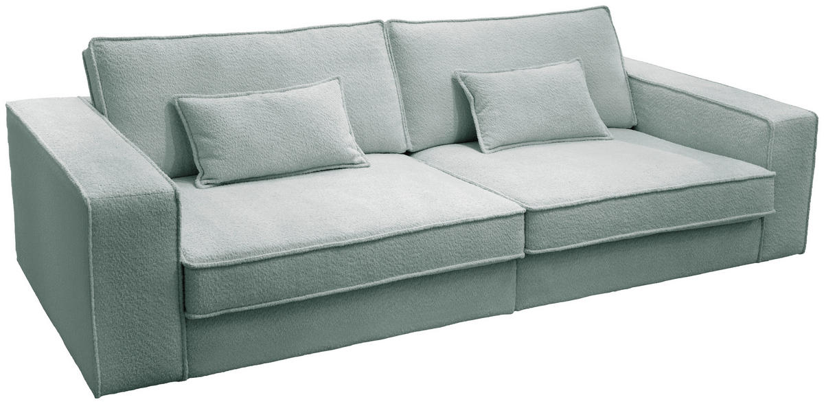 BIGSOFA ARLINGTON Bouclé Anthrazit  - Anthrazit/Schwarz, KONVENTIONELL, Kunststoff/Textil (273/74/110cm) - Livetastic
