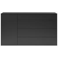 SIDEBOARD Riverside  in 169/97/42 cm  - Schwarz, Design, Holzwerkstoff/Kunststoff (169/97/42cm) - SetOne by Musterring