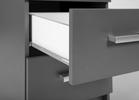 KOMMODE Graphitfarben  - Silberfarben/Graphitfarben, Basics, Metall (41,2/40/71cm) - MID.YOU
