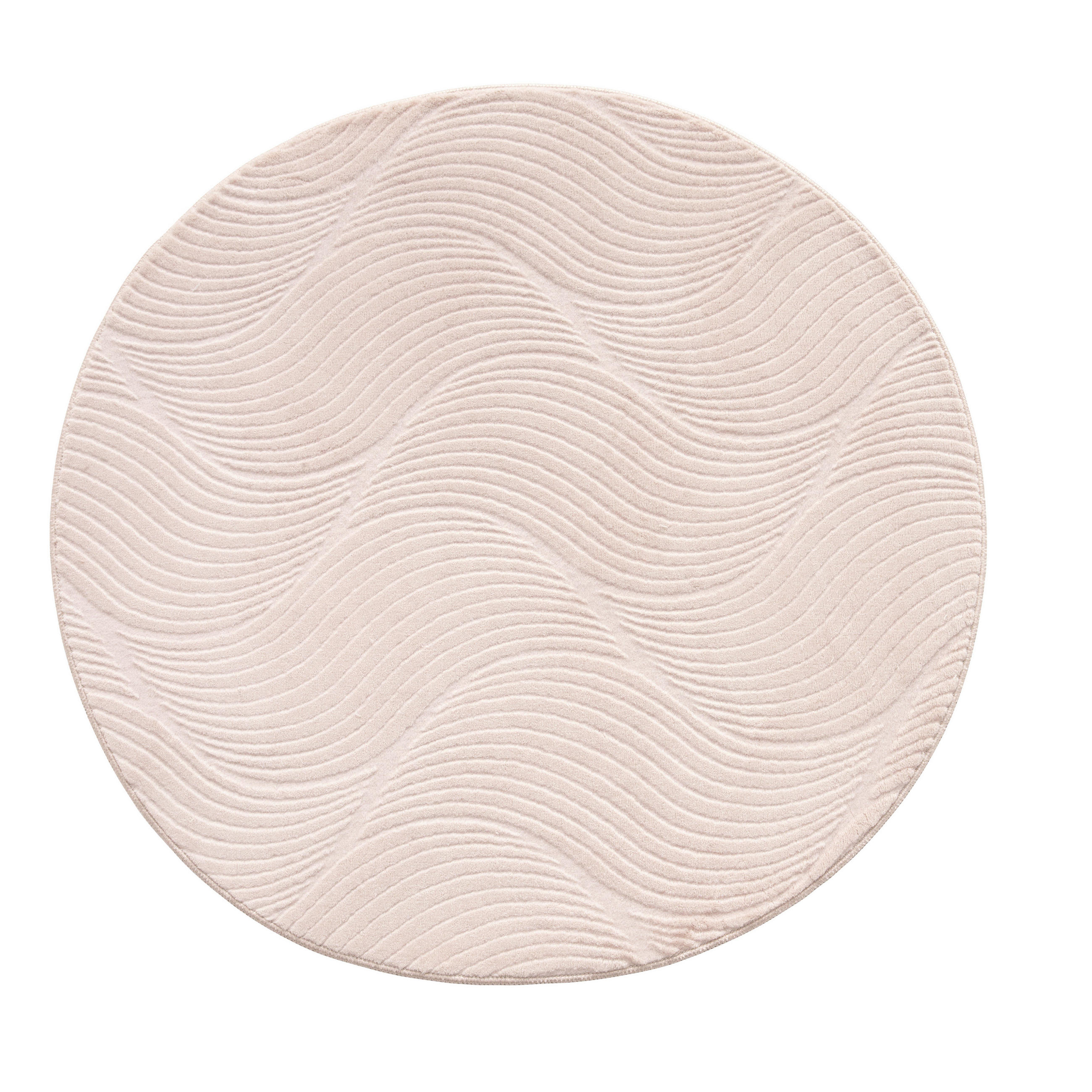 WEBTEPPICH  Wohnzimmer 120 cm Homestyle Beige rund  - Beige, Design, Textil (120cm) - Novel