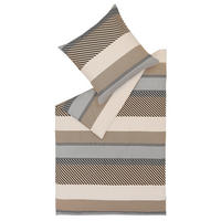 WENDEBETTWÄSCHE E-LENNON Flanell 135/200 cm  - Hellgrau/Schwarz, Basics, Textil (135/200cm) - Esprit