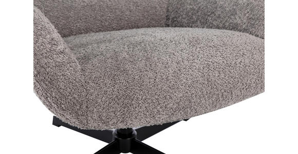 RELAXSESSEL Bouclé - Hellgrau/Schwarz, Design, Textil/Metall (81/101/89cm) - Carryhome