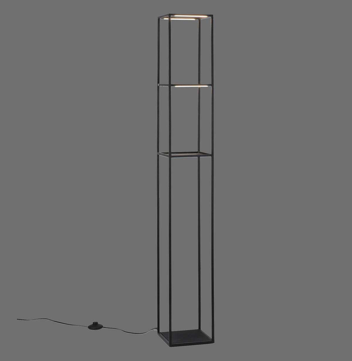 PODNA LED LAMPA - crna, Lajfstajl, metal/plastika (20/20/140cm)