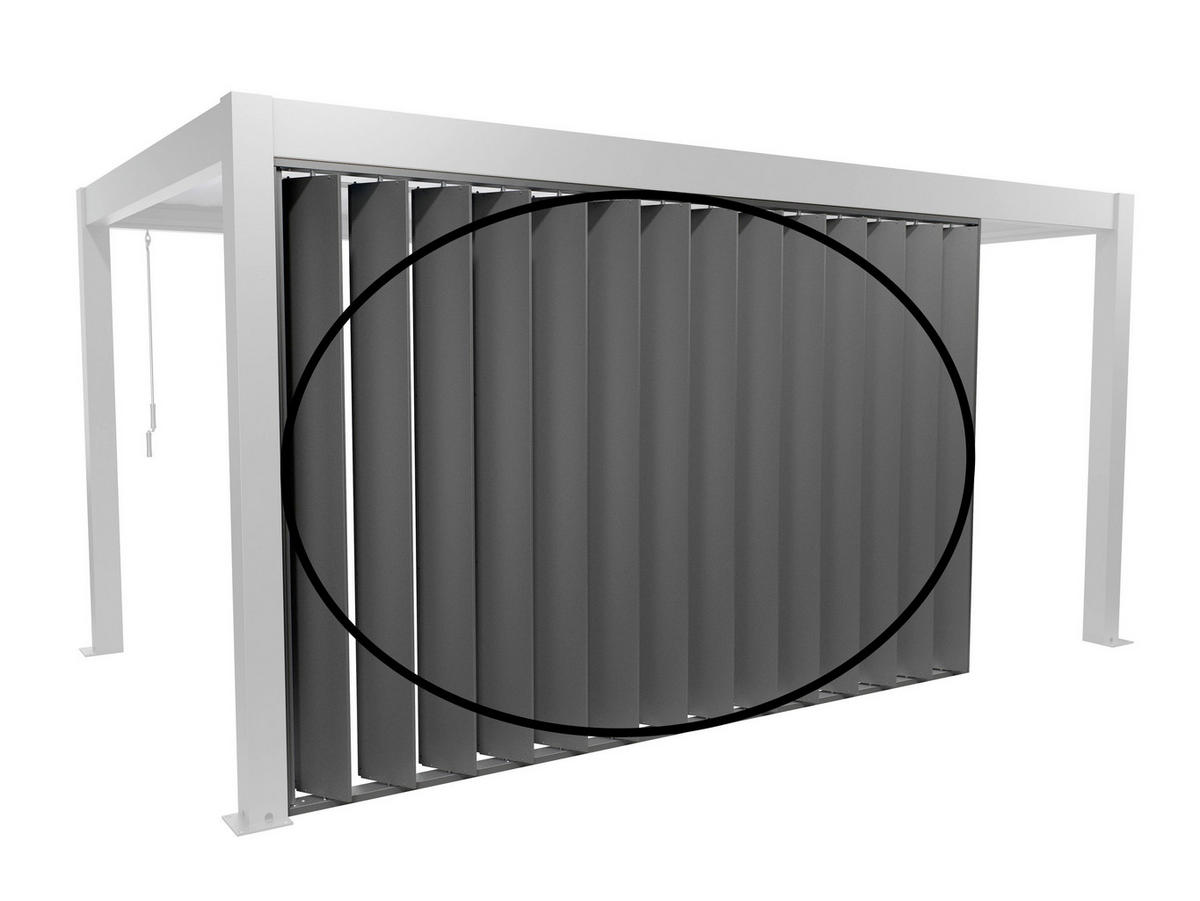 PAVILLON-SEITENTEIL - Dunkelgrau, Design, Metall (235/10/364cm) - Biohort