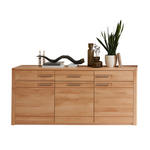 SIDEBOARD Kernbuche  190/86/45 cm  - Edelstahlfarben/Kernbuche, Natur, Holz/Holzwerkstoff (190/86/45cm) - Carryhome