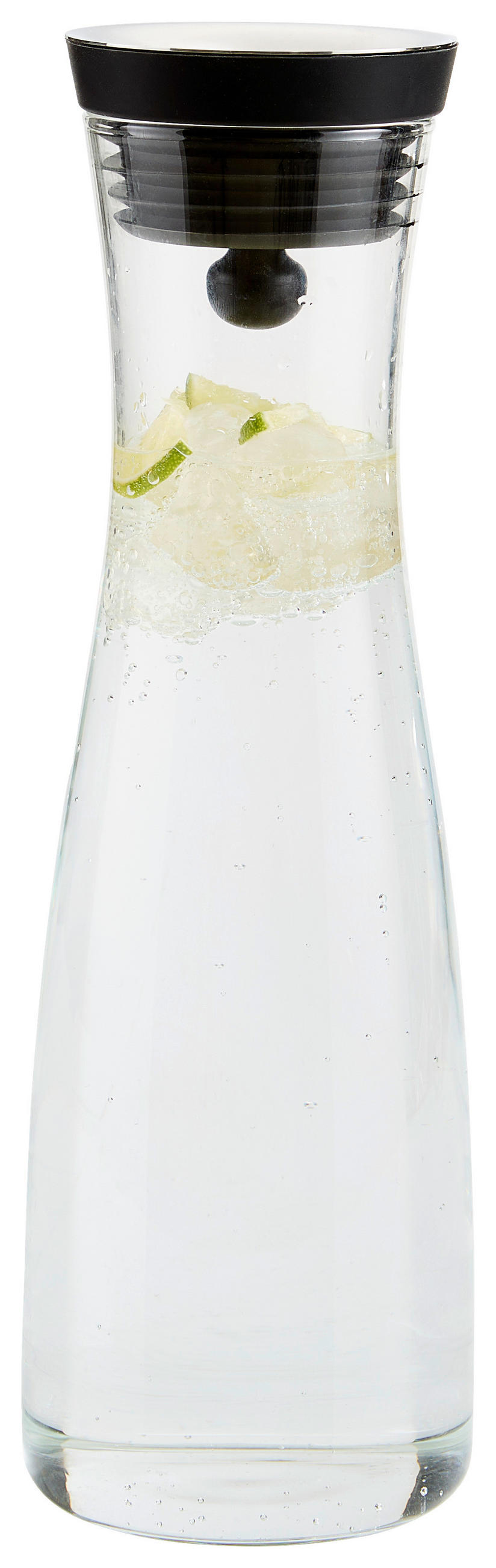 KARAFFE 1.5 L    - Klar/Schwarz, Basics, Glas/Kunststoff (10/34cm) - Novel