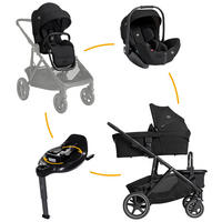 KINDERWAGENSET Versiti 4in1  - Schwarz, Basics, Textil/Metall (64/109/114cm) - Joie