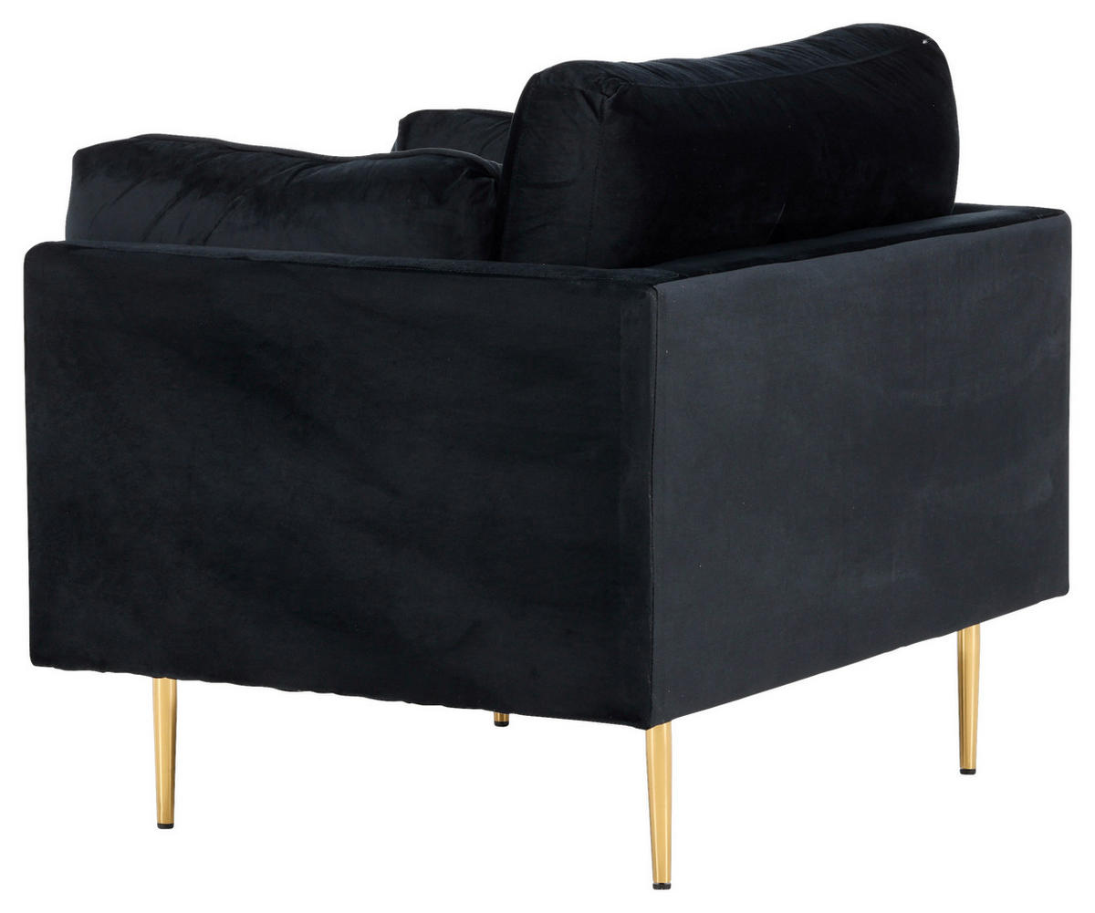 FÅTÖLJ i metall, textil svart, ljusbrun  - ljusbrun/svart, Design, metall/textil (110/84/86cm) - Livetastic