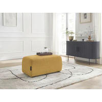 HOCKER ATILLA Flachgewebe Gelb  - Gelb/Schwarz, MODERN, Kunststoff/Textil (92/44/48cm)