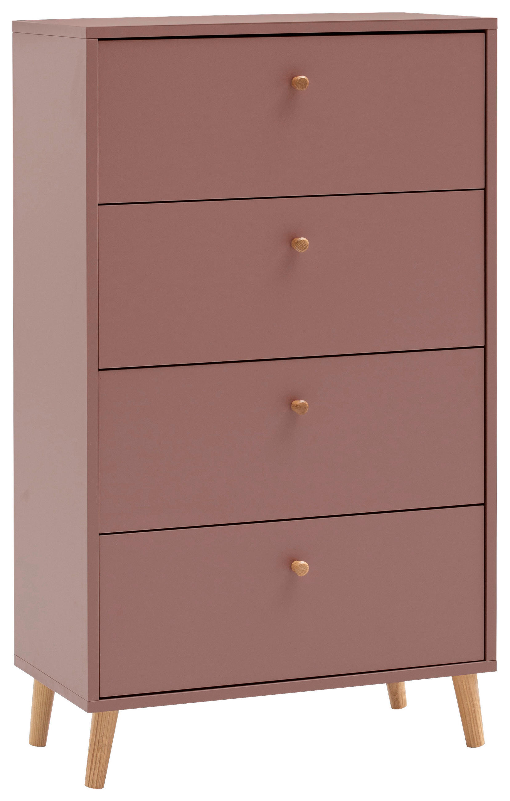 KOMMODE , 60,1/101,3/33 cm, 4 Schublade(n)  - Mauve, Design, Holz/Holzwerkstoff (60,1/101,3/33cm) - MID.YOU