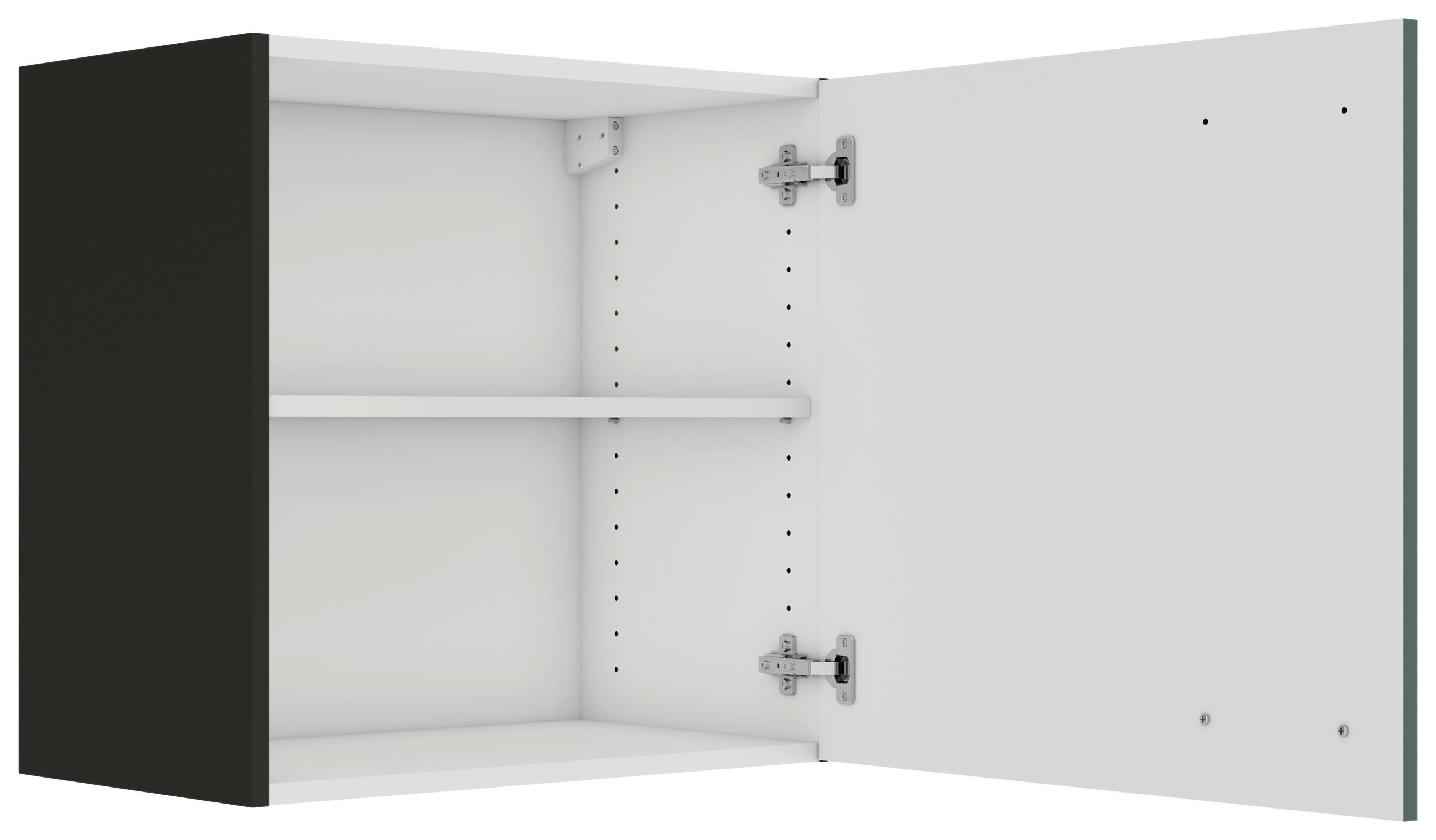 KÜCHENOBERSCHRANK 60/57,6/34,6 cm  in Anthrazit, Dunkelgrün  - Dunkelgrün/Anthrazit, Basics, Holzwerkstoff/Metall (60/57,6/34,6cm) - Optifit