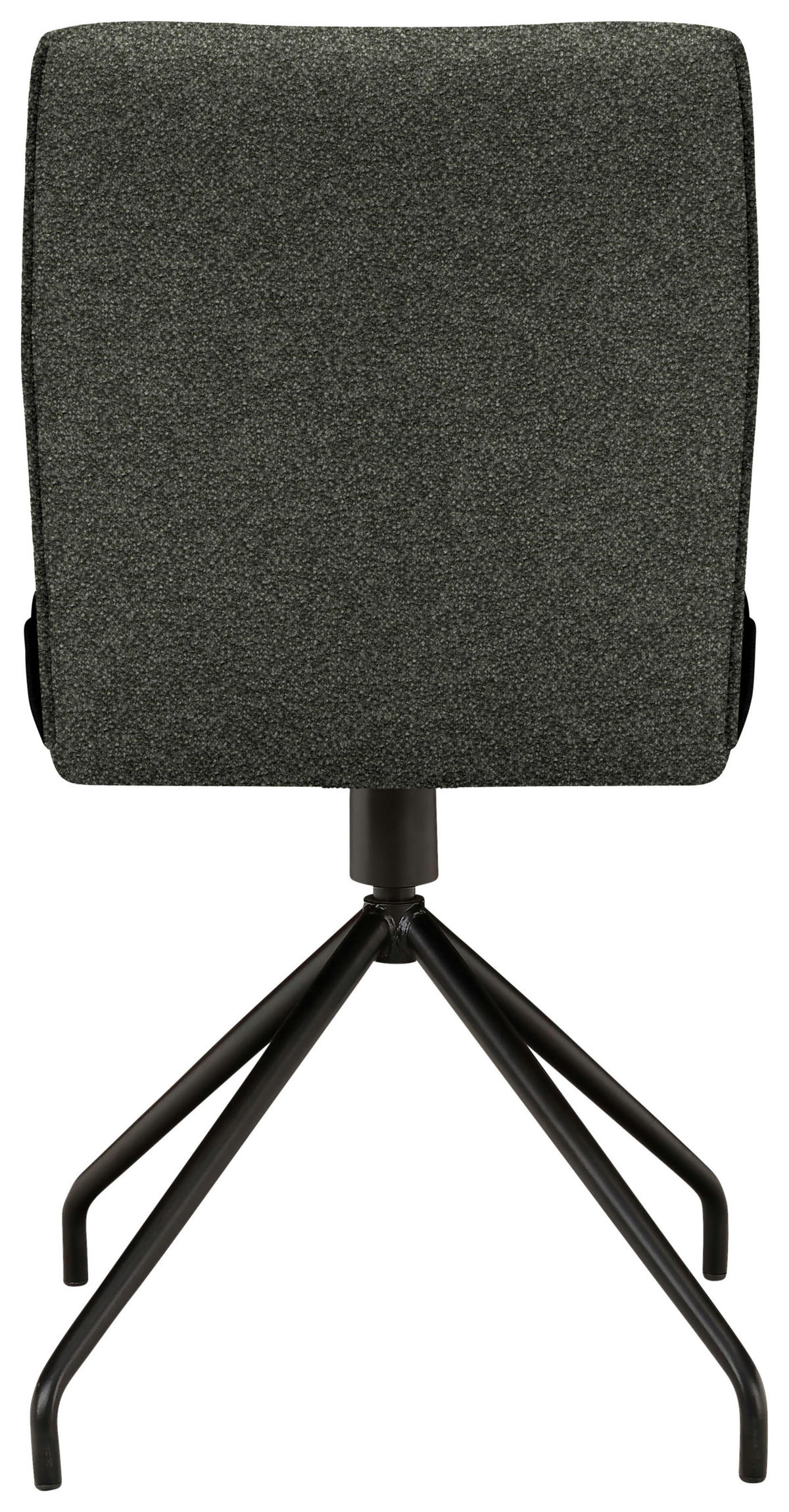 STUHL  in Stahl Webstoff, Mikrofaser Metall, Textil  - Schwarz, Design, Textil/Metall (49/91/60cm) - Moderano