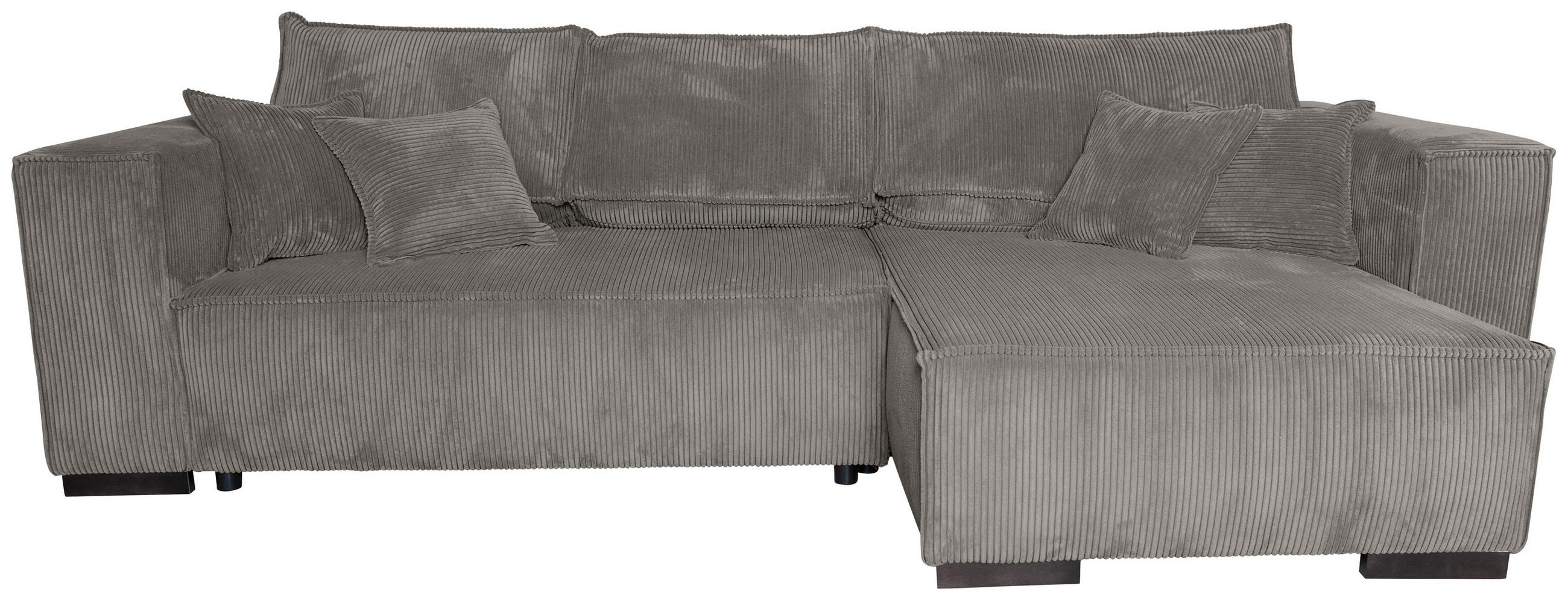 ECKSOFA Mokka Cord  - Braun/Mokka, KONVENTIONELL, Holz/Textil (293/160cm) - Carryhome