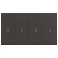 DREHTÜRENSCHRANK  in Graphitfarben  - Edelstahlfarben/Graphitfarben, Basics, Holzwerkstoff/Metall (400/223/61cm) - Novel
