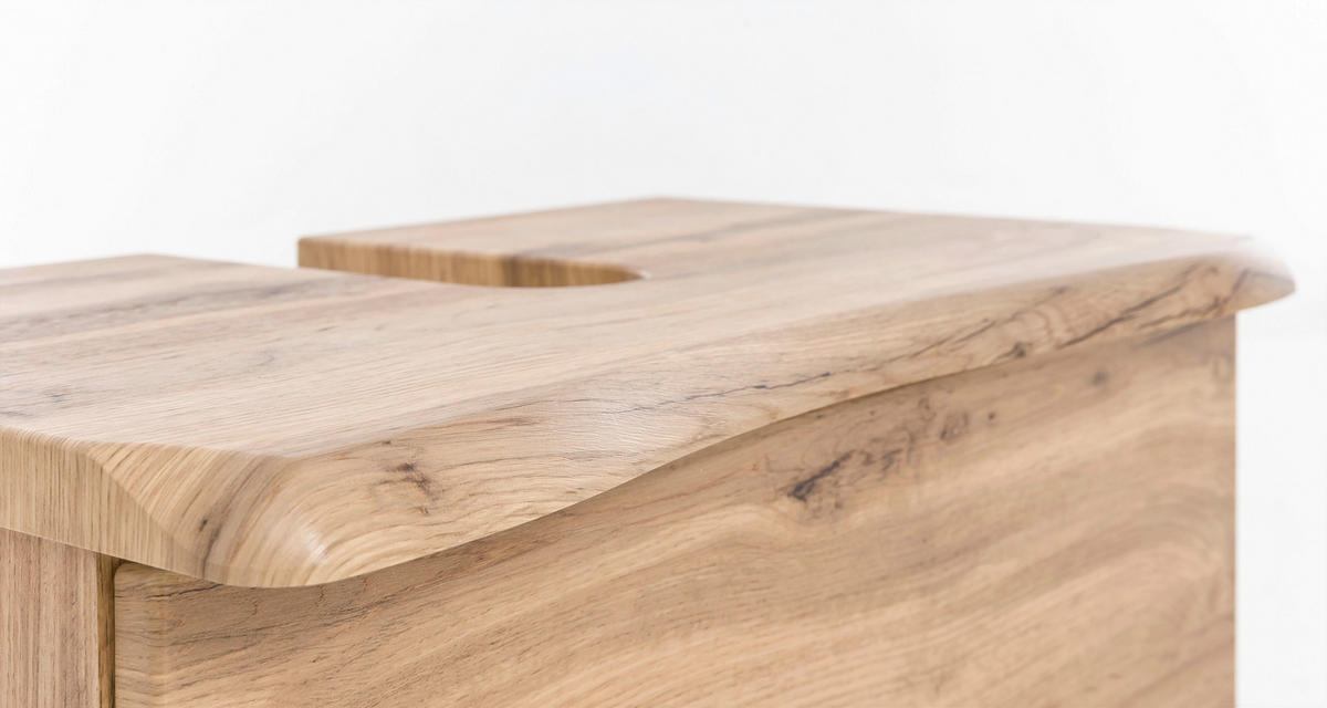 WASCHBECKENUNTERSCHRANK 61/55/40 cm  - Eiche Wotan/Silberfarben, Natur, Holzwerkstoff/Kunststoff (61/55/40cm) - Xora