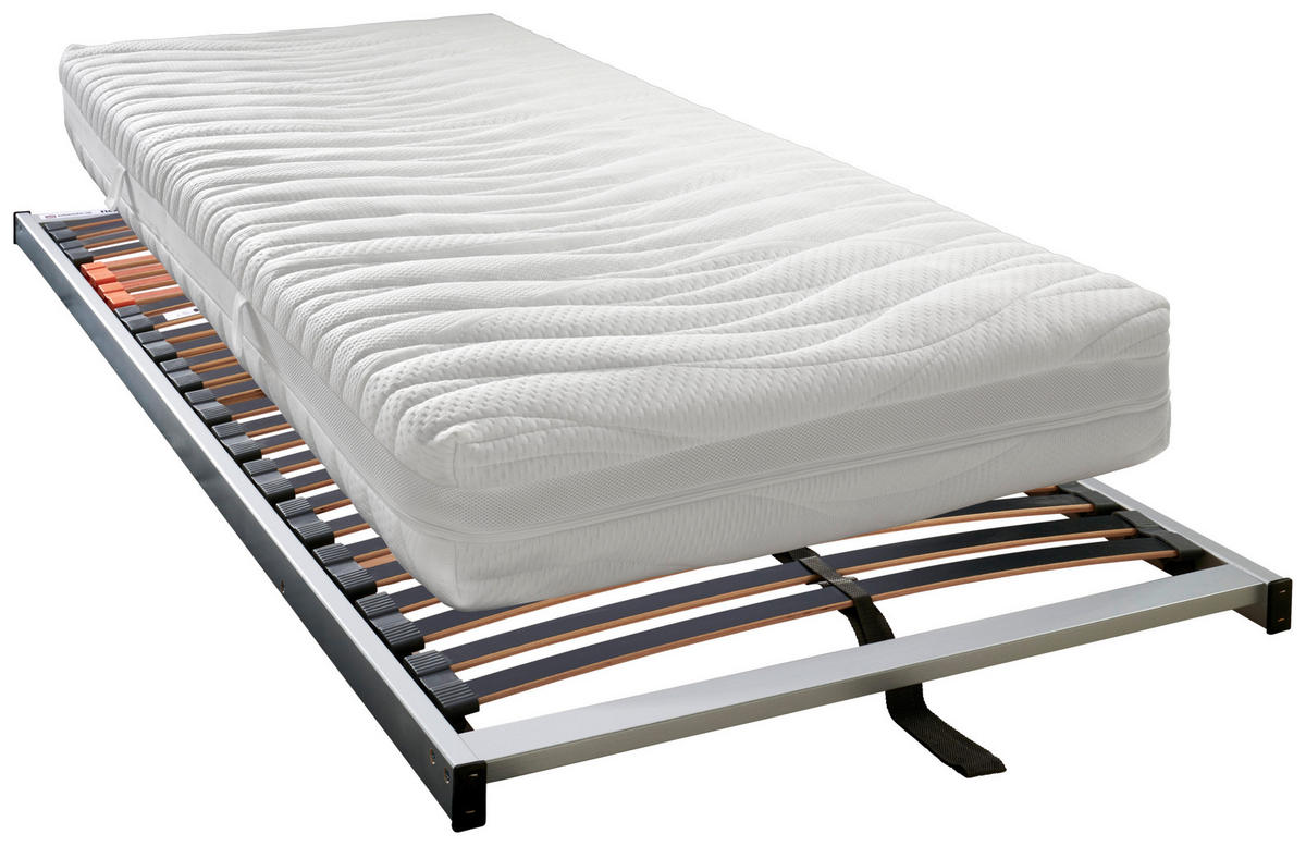 MATRATZENSET 100/200 cm  - Silberfarben, KONVENTIONELL, Holz (100/200cm) - Sleeptex