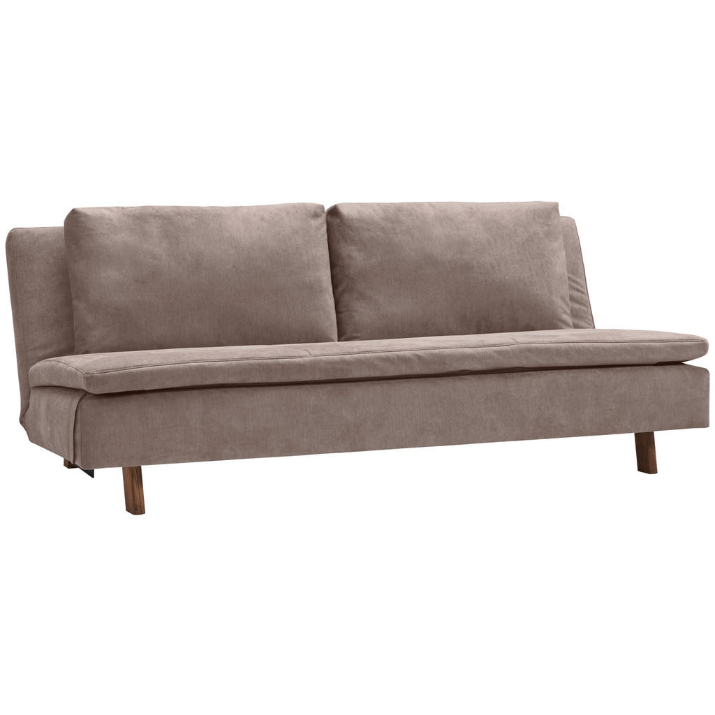 Thumbnail - Carryhome Schlafsofa, Schlamm, Textil, Eiche, massiv, 3-Sitzer, Füllung: Polyester, 205x85x98 cm, Made in Germany, Typen...