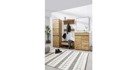 GARDEROBENSCHRANK 60/200/38 cm  - Eichefarben/Anthrazit, Natur, Holz/Holzwerkstoff (60/200/38cm) - Linea Natura