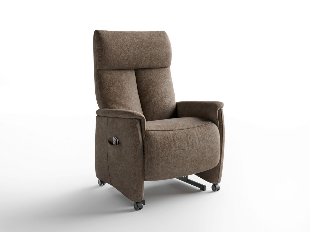 RELAXSESSEL in Textil Braun  - Schwarz/Braun, Basics, Kunststoff/Textil (76/119/84cm) - Sit & More