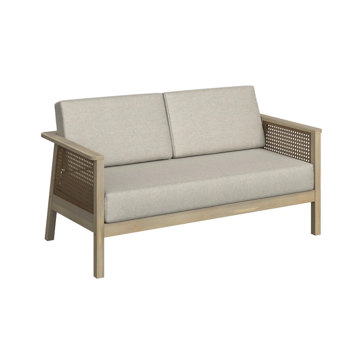 TERASOVÁ SEDACIA SÚPRAVA drevo, plast - farba akácie, Natur, drevo/plast (100/35/55cm) - Ambia Garden