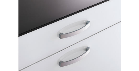 SCHUHSCHRANK 117/97/35 cm - Chromfarben/Weiß Hochglanz, Design, Glas/Holzwerkstoff (117/97/35cm) - Moderano