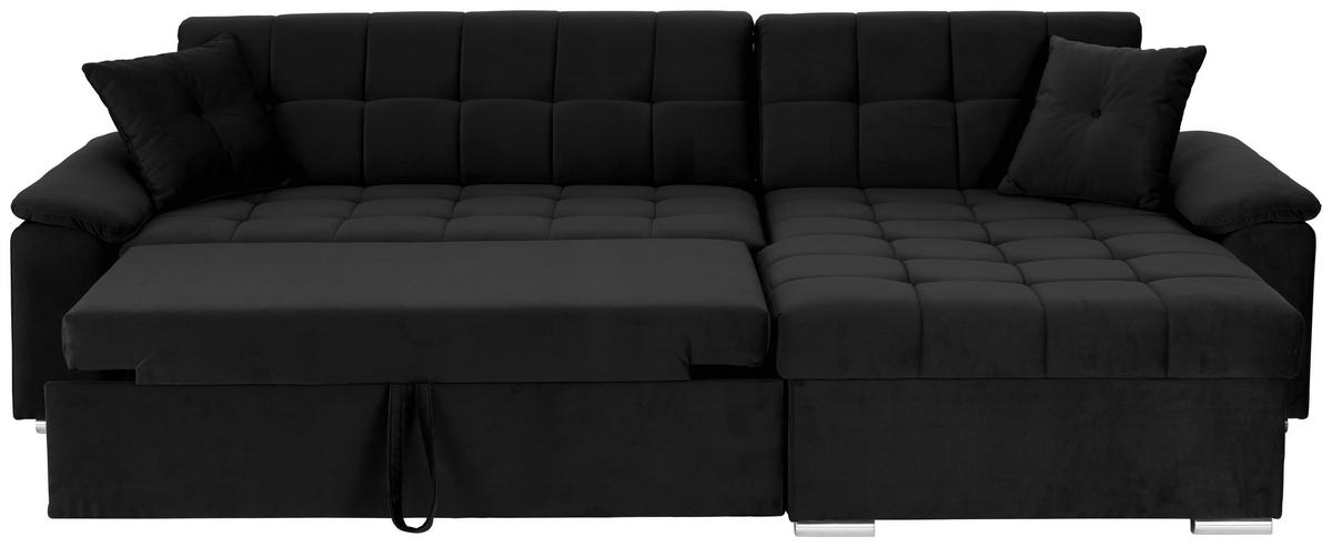 ECKSOFA Schwarz Zierkissen  - Schwarz, Trend, Textil (257/167cm) - Livetastic