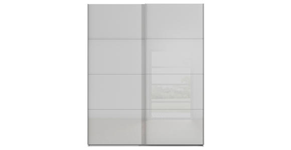 SCHWEBETÜRENSCHRANK 181/223/68 cm 2-türig Seidengrau  - Seidengrau/Alufarben, Design, Glas/Holzwerkstoff (181/223/68cm) - Xora