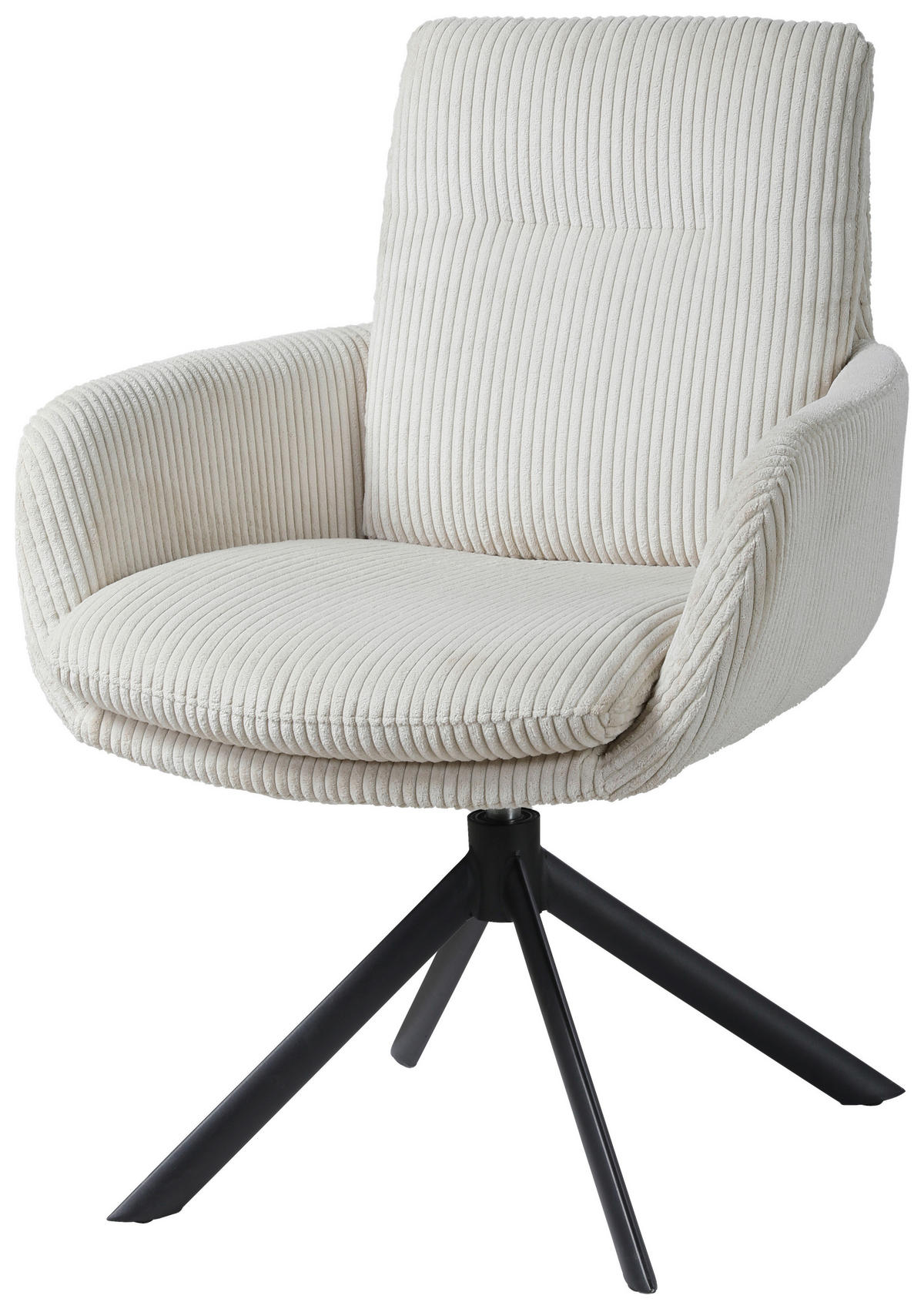 ŽIDLE S PODRUČKAMI, železo, manšestr, krémová - černá/krémová, Design, kov/textil (64/89/67cm) - Novel