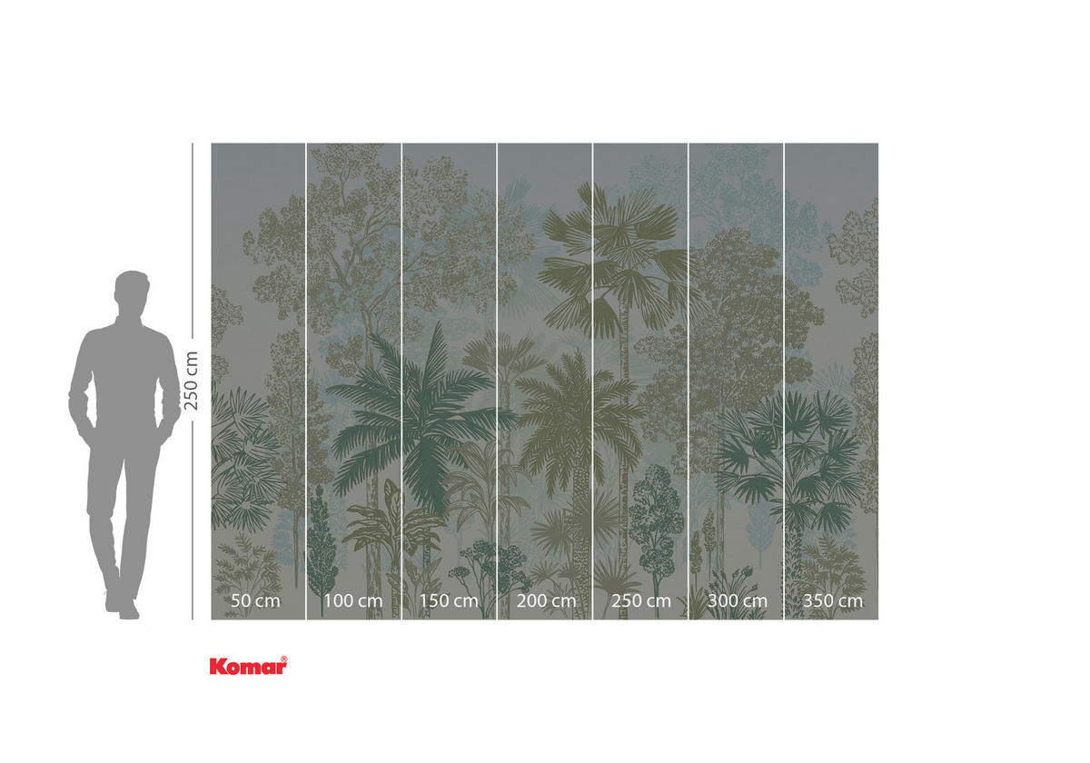 VLIESTAPETE - Blau/Weiß, Basics (350/250cm) - Komar