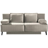SCHLAFSOFA Percy in Naturfarben  - Schwarz/Naturfarben, KONVENTIONELL, Textil/Metall (197/91/88cm) - Novel
