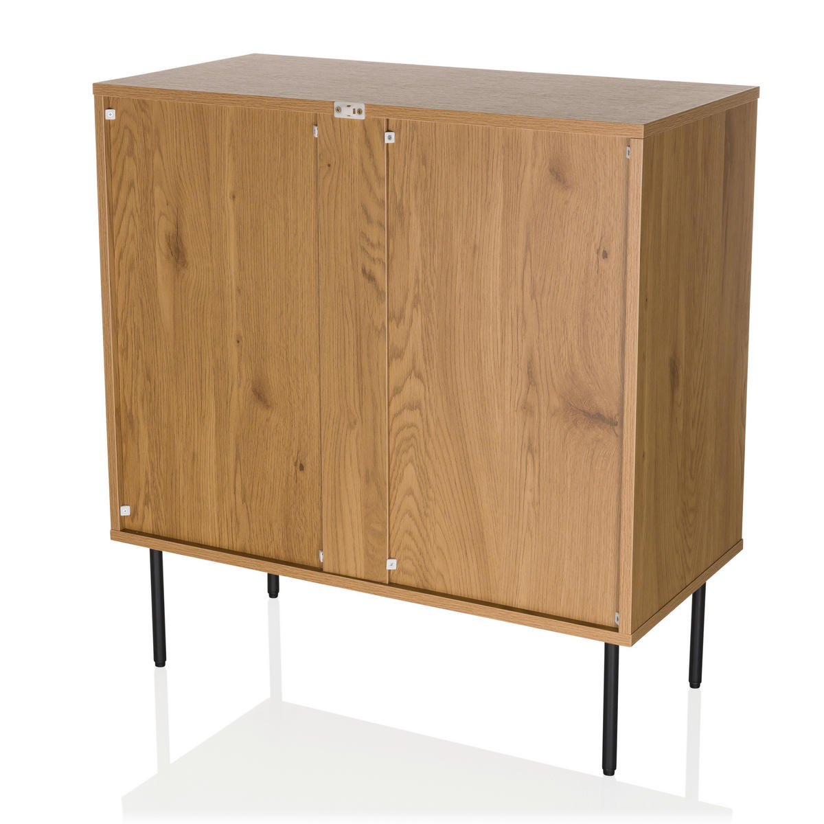 KOMMODE  in 80/85/40 cm  - Eichefarben/Schwarz, MODERN, Holzwerkstoff/Metall (80/85/40cm) - MID.YOU