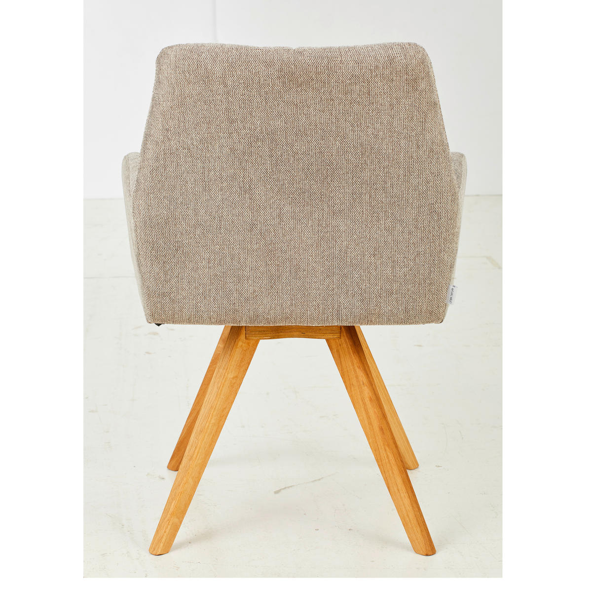 ARMLEHNSTUHL drehbar  in Webstoff  - Taupe/Eichefarben, KONVENTIONELL, Holz/Textil (62/87,5/68,5cm) - Linea Natura