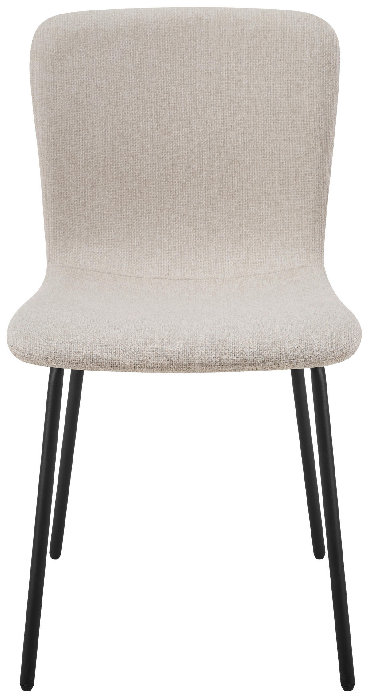 STUHL   Webstoff  Schwarz, Taupe  - Taupe/Schwarz, Design, Textil/Metall (45/79/53cm) - Stylife