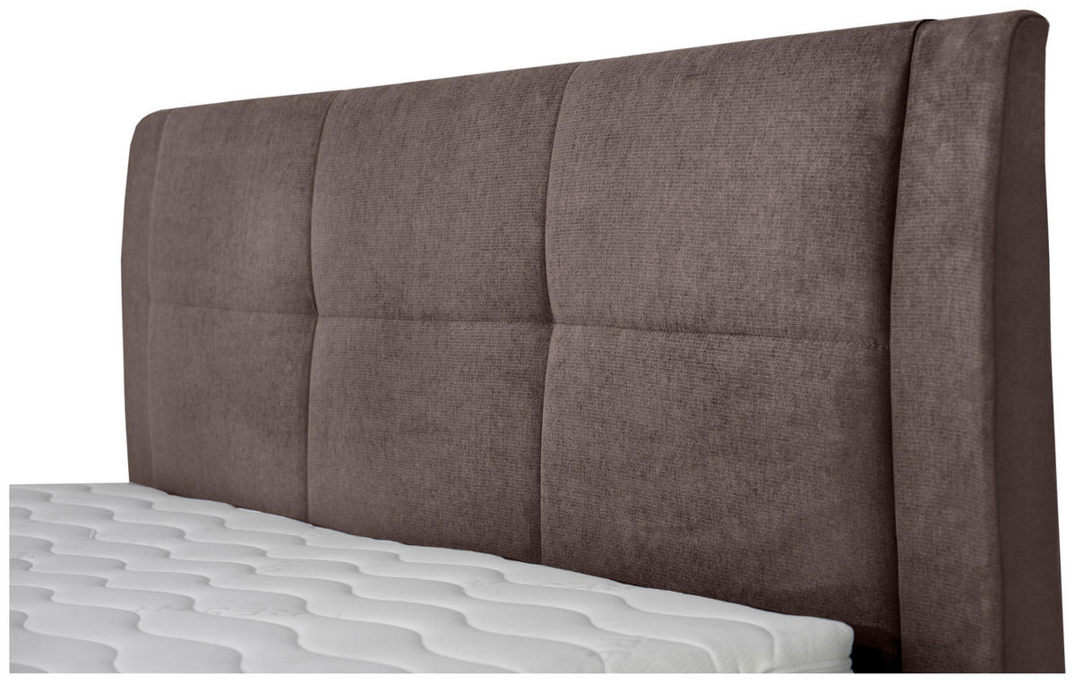 BOXSPRINGBETT 180/200 cm  in Taupe  - Taupe/Schwarz, KONVENTIONELL, Kunststoff/Textil (180/200cm) - Boxxx
