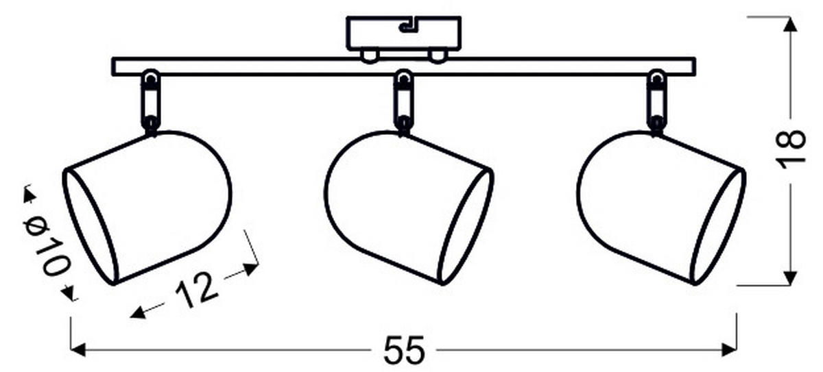 STRAHLER   - Weiß, Basics, Metall (55/18/10cm)