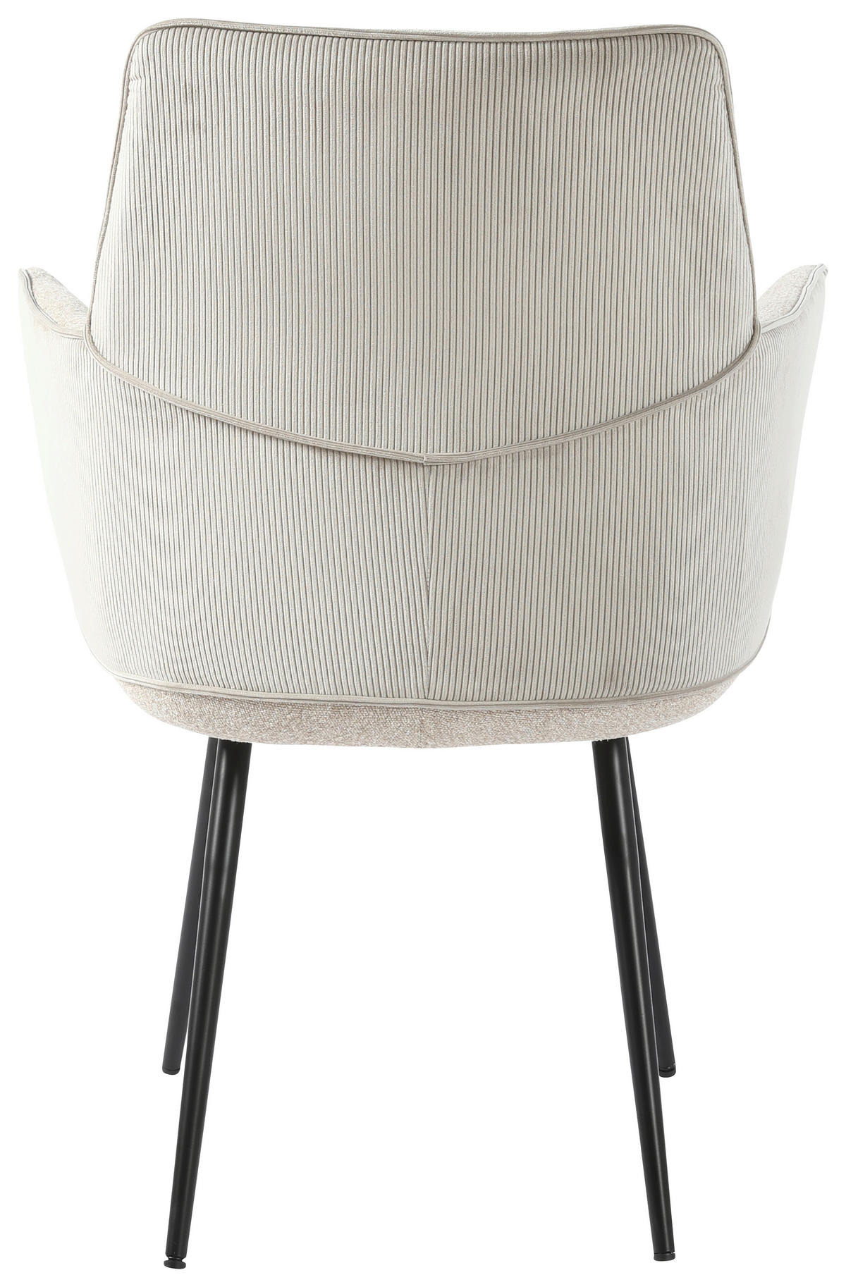 NASLANJAČ, kovina, tekstil krem barve  - črna/krem barve, Design, kovina/tekstil (60/86/62cm) - Carryhome