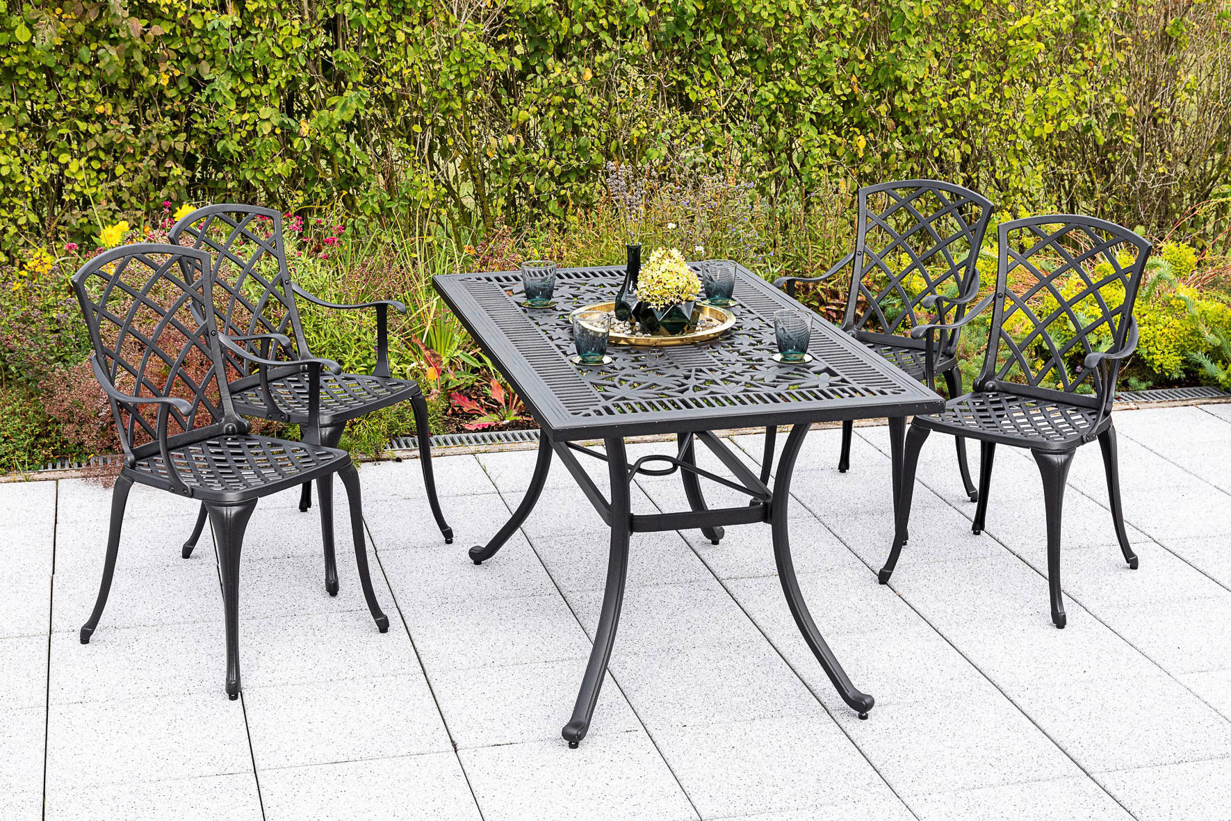 GARTENSET Aluminium  - Graphitfarben, MODERN, Metall - Gardenson