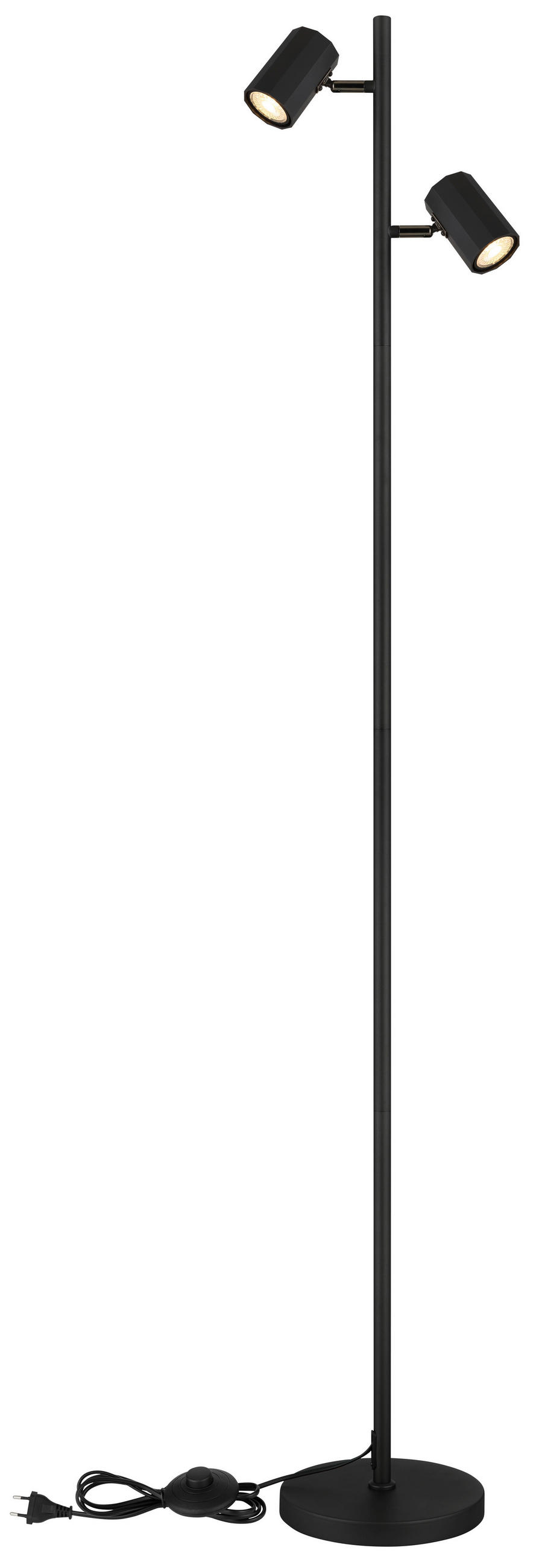 STEHLEUCHTE - Schwarz, Design, Kunststoff/Metall (27/22/158cm) - Globo