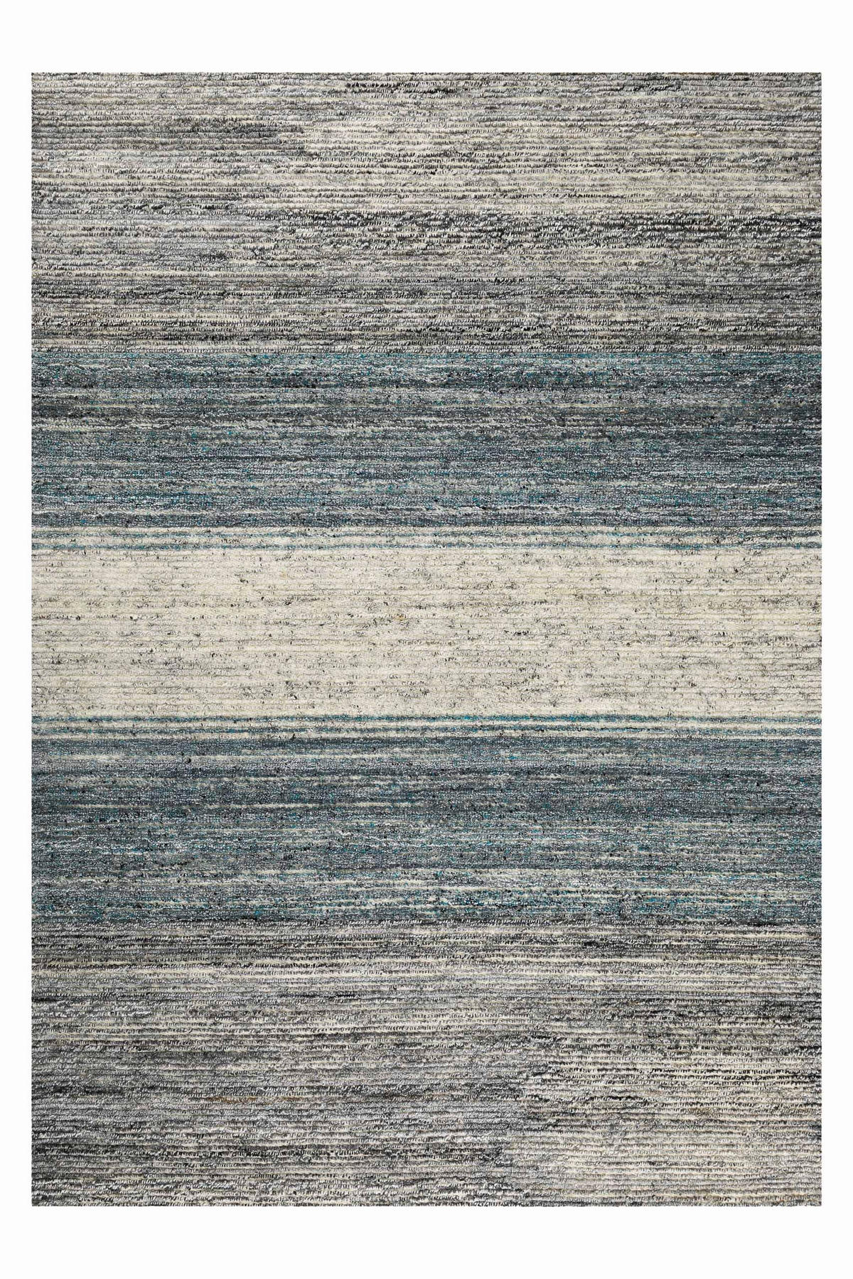 FLACHWEBETEPPICH 110/170 cm Hamptons Twentyfour Creme, Dunkelgrau, Graublau  - Graublau/Dunkelgrau, Design, Textil (110/170cm) - WECON HOME