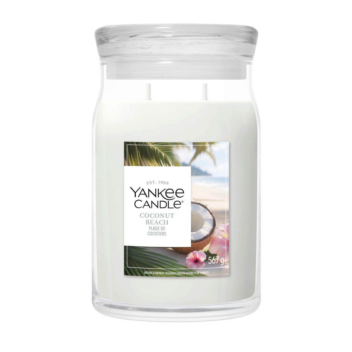 MIRISNA SVEĆA  bela  - bela, Osnovno, staklo (9.3/15.7/9.3cm) - Yankee Candle