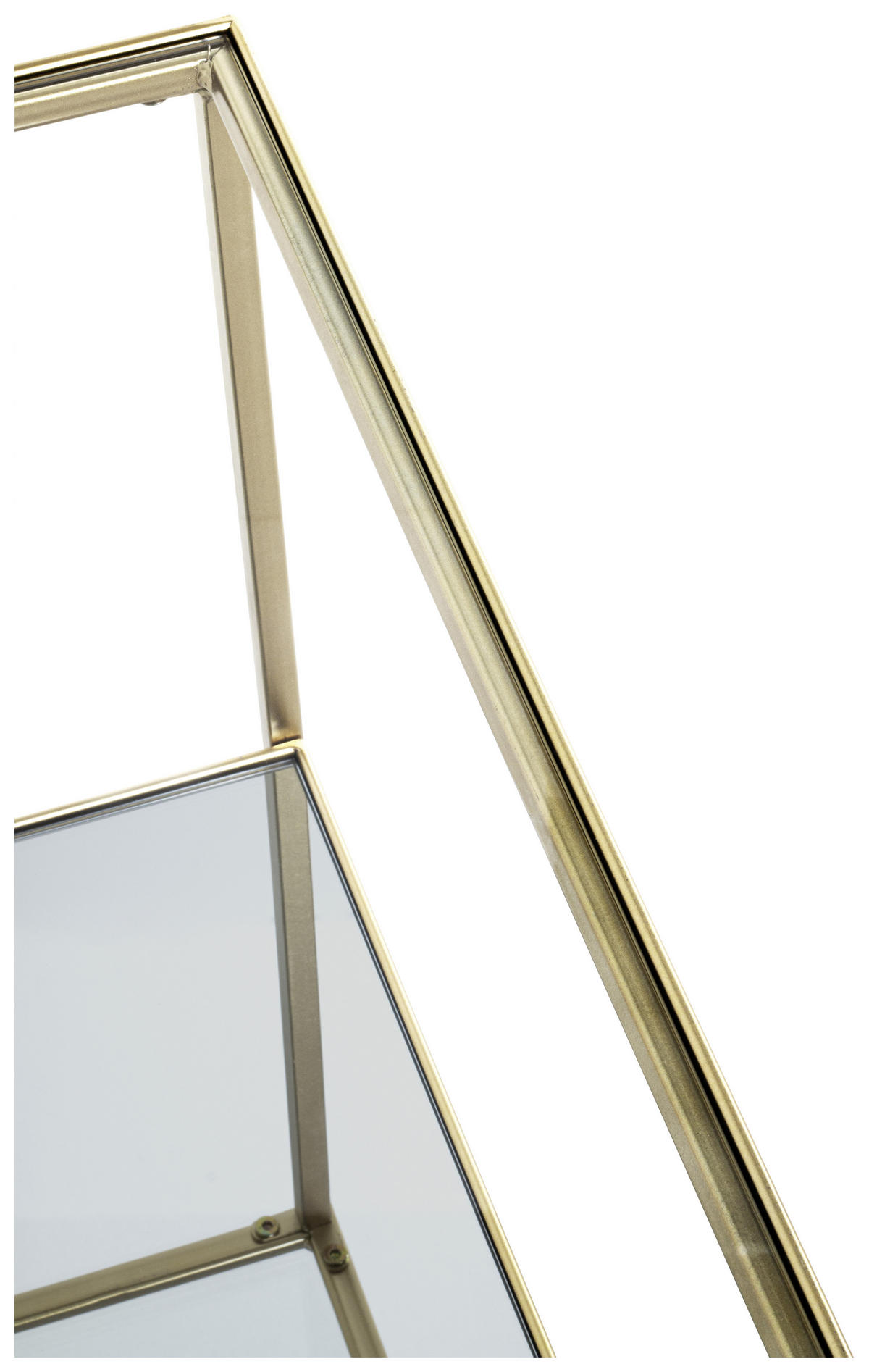 KLUB STOČIĆ  prozirna, zlatna  - prozirna/zlatna, Moderno, staklo/metal (60/60/45cm) - Carryhome
