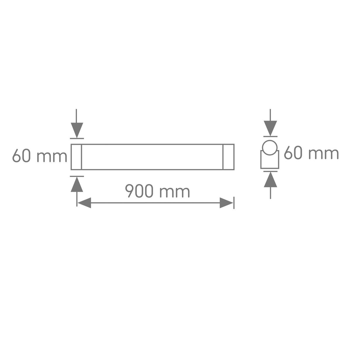 UNTERBAULEUCHTE 6/6/90 cm   - Weiß, Basics, Kunststoff (6/6/90cm)