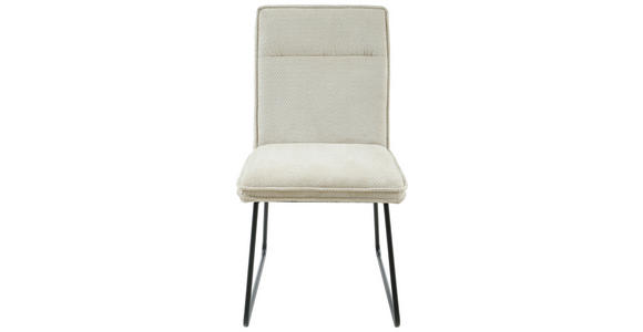 STUHL - Beige/Schwarz, Design, Textil/Metall (49/87,5/64,5cm) - Carryhome