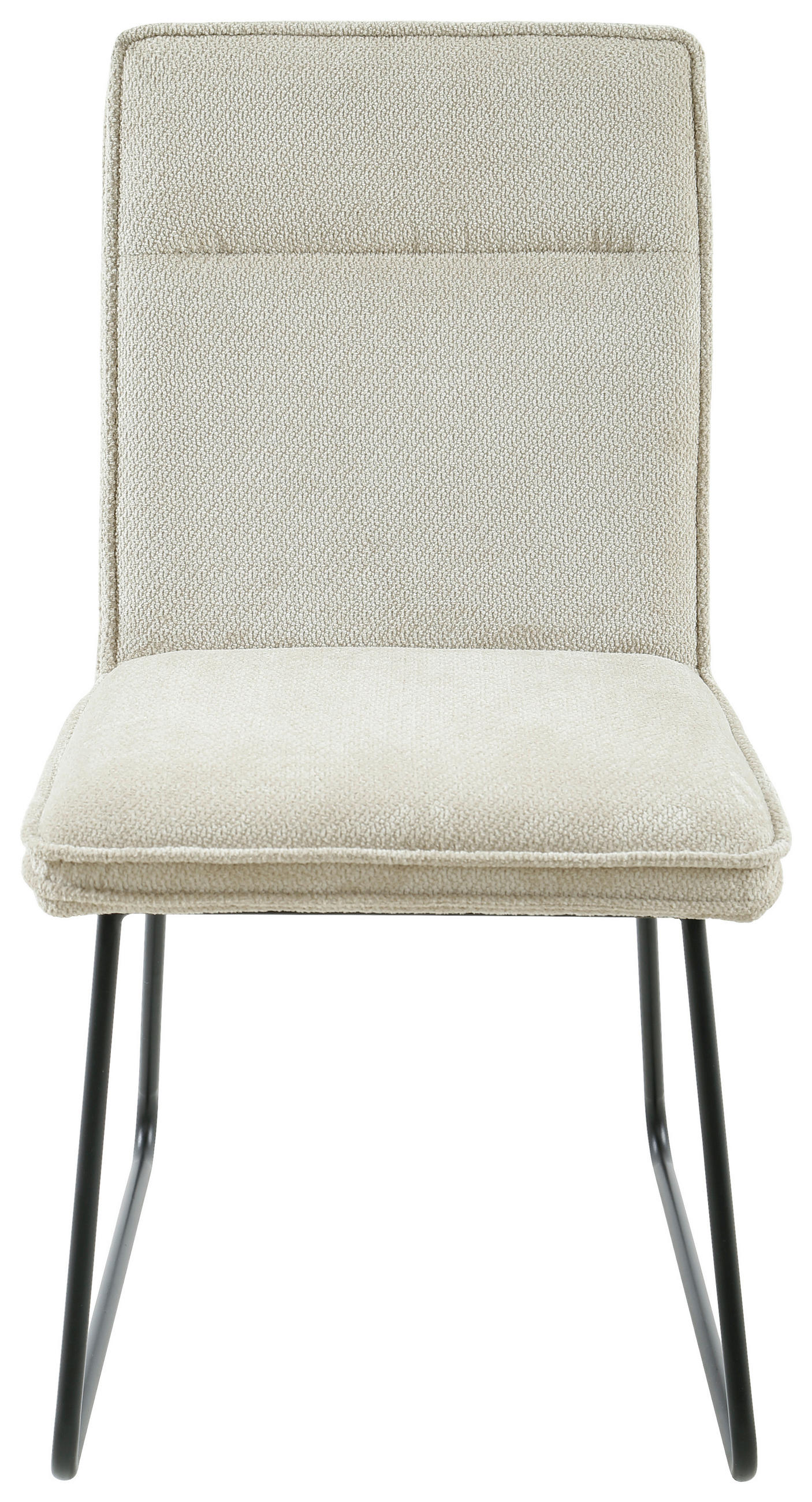 STUHL - Beige/Schwarz, Design, Textil/Metall (49/87,5/64,5cm) - Carryhome