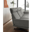 ECKSOFA  in Flachgewebe Hellgrau  279-327/176-217 cm  - Hellgrau/Schwarz, Design, Textil/Metall (279-327/176-217cm) - Dieter Knoll