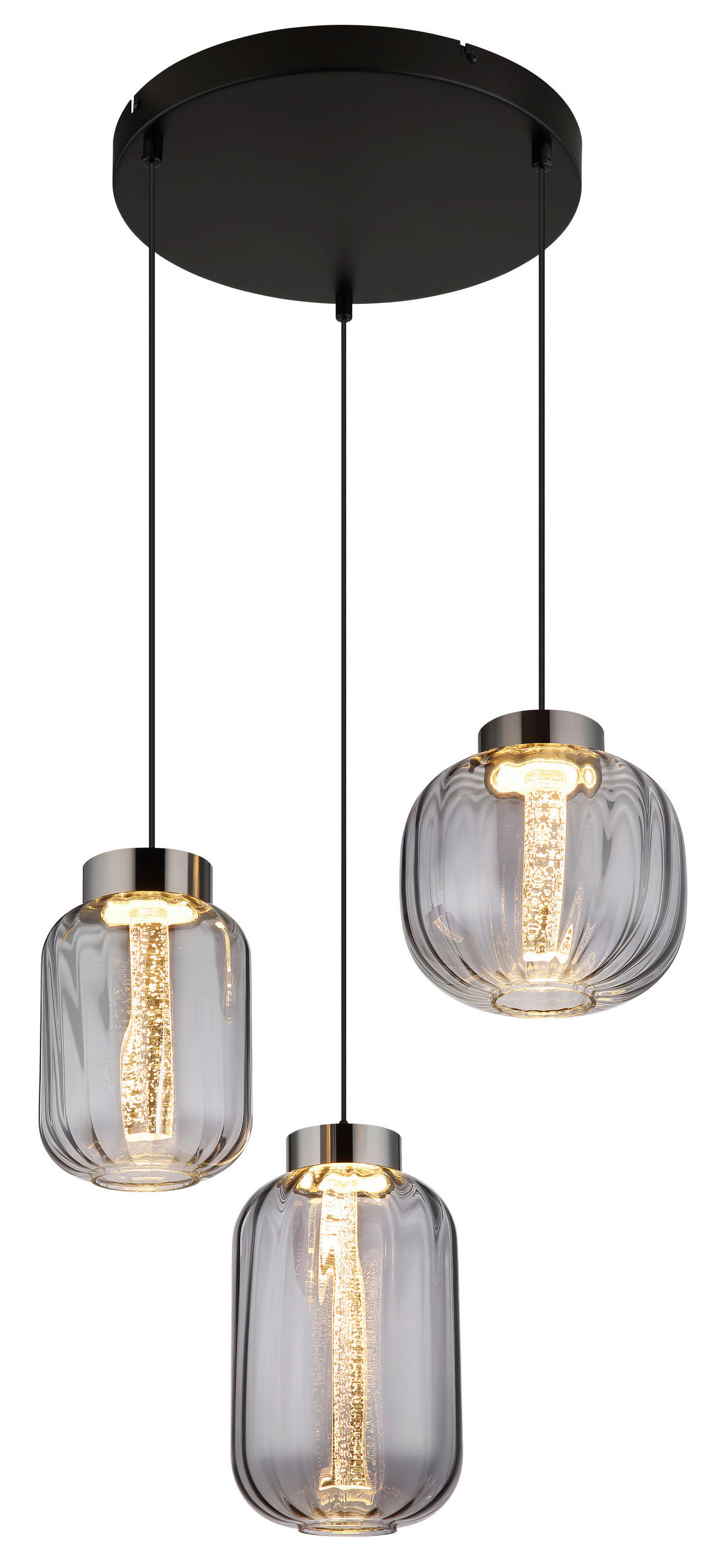 LED-HÄNGELEUCHTE 50/150 cm  - Klar/Chromfarben, Basics, Glas/Kunststoff (50/150cm) - Globo