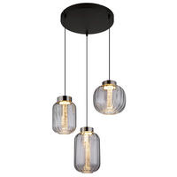 LED-HÄNGELEUCHTE 50/150 cm    - Klar/Chromfarben, Basics, Glas/Kunststoff (50/150cm) - Globo