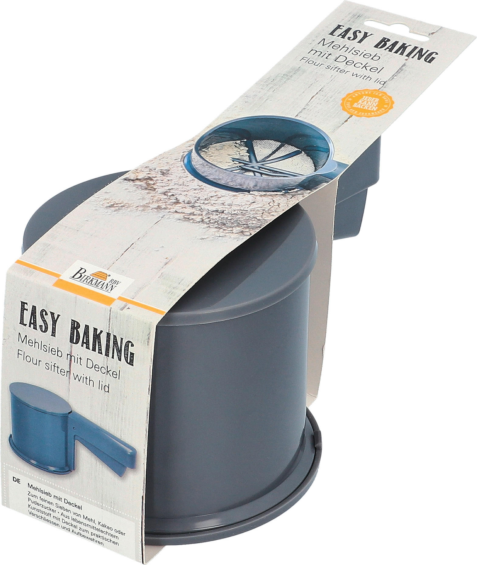 MEHLSIEB EASY BAKING  - Anthrazit, KONVENTIONELL, Kunststoff (11/10/21,5cm) - Birkmann