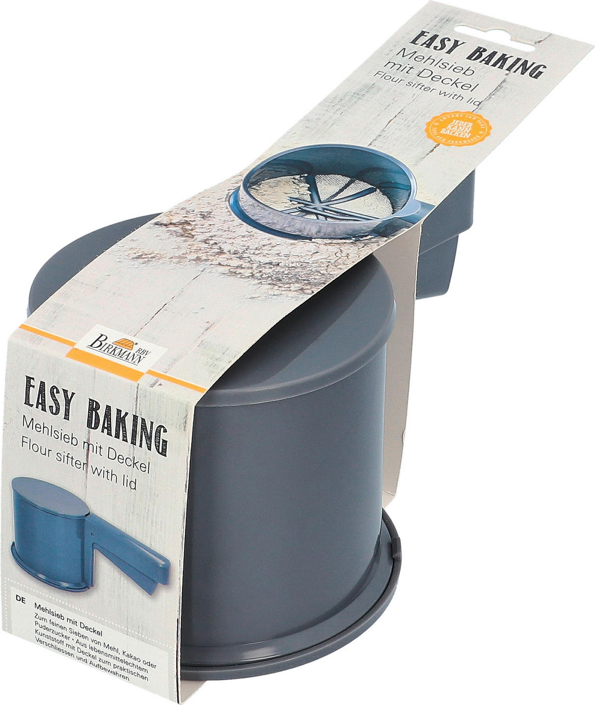 MEHLSIEB EASY BAKING  - Anthrazit, KONVENTIONELL, Kunststoff (11/10/21,5cm) - Birkmann
