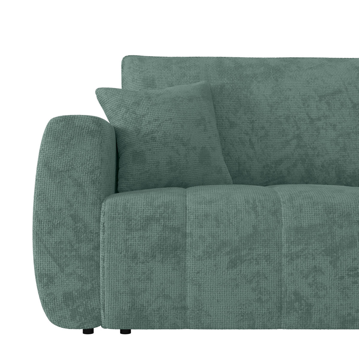 SCHLAFSOFA  mit Stoffauswahl Webstoff Petrol  - Petrol/Schwarz, MODERN, Holz/Textil (245/74-90/104cm) - MID.YOU